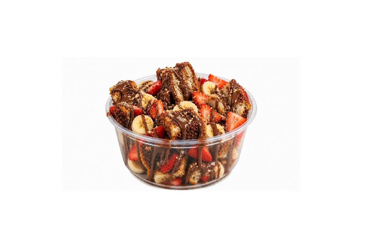 Nutella Strawberry Banana Waffle Bites