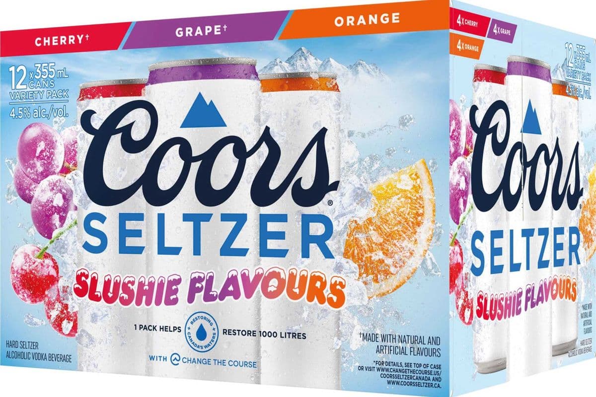 Coors Seltzer Slushie Flavours 24 pk (24 x 355ml)