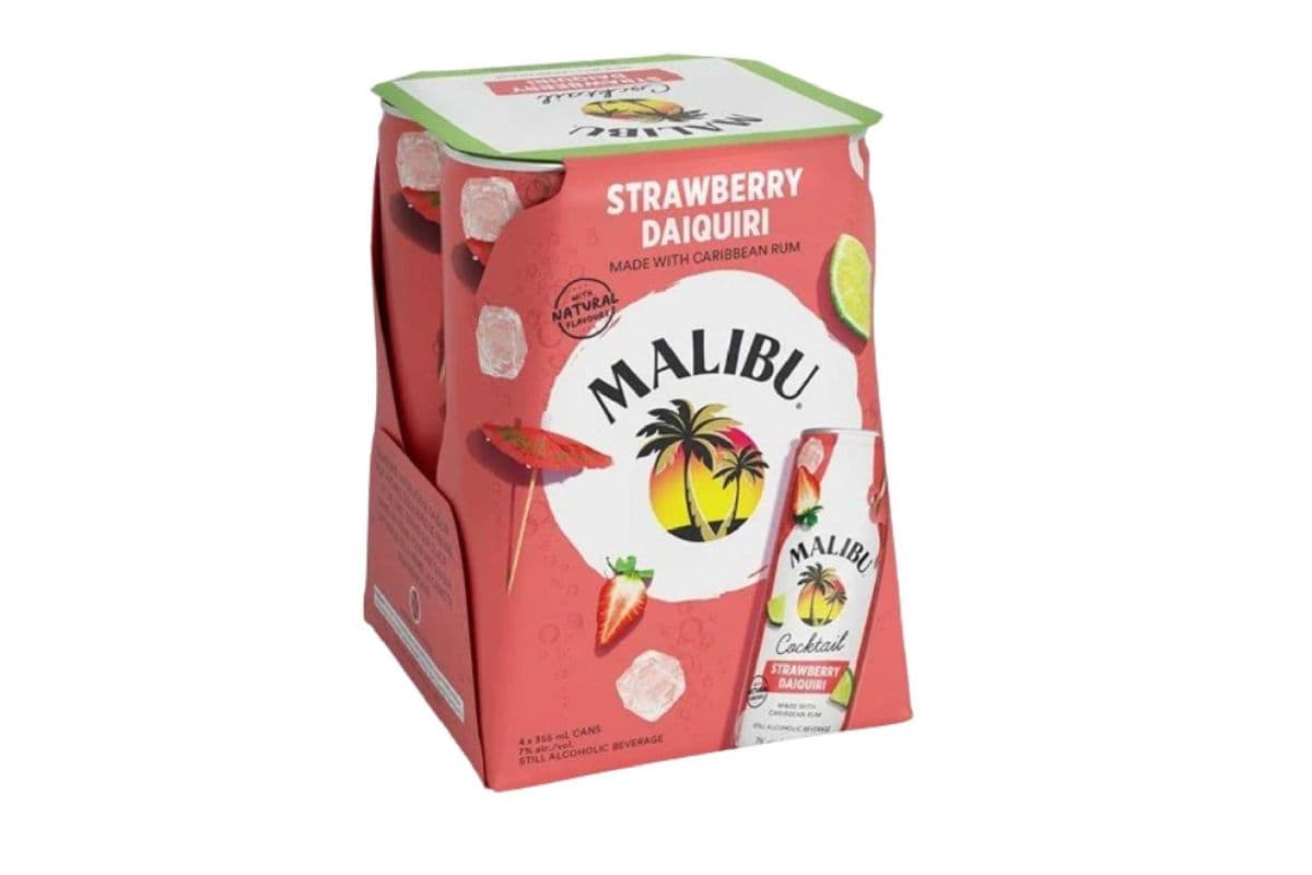 Malibu Strawberry Cocktail (4 x 355 ml)