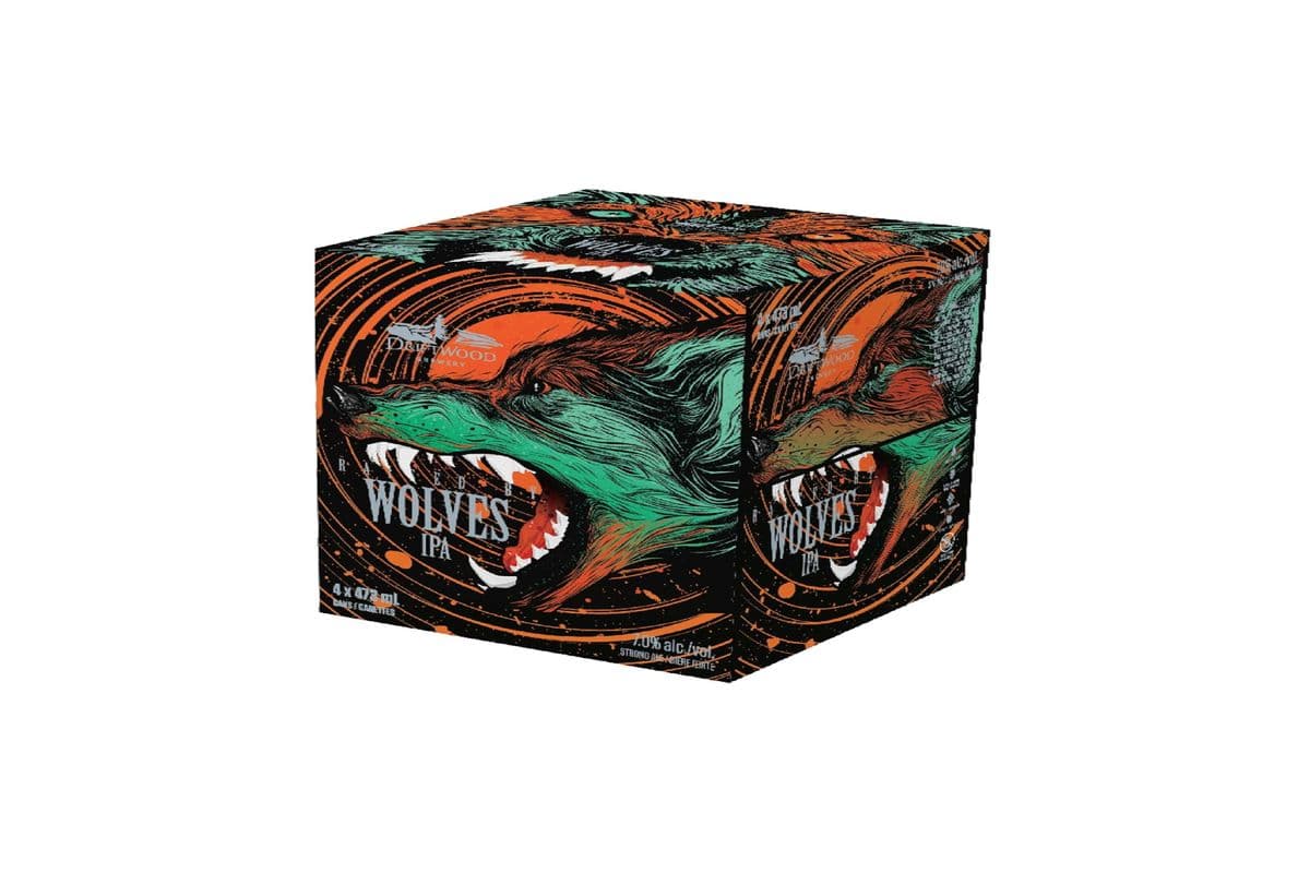 810769 -DRIFTWOOD - RAISED BY WOLVES IPA (4 x 473ML CANS)