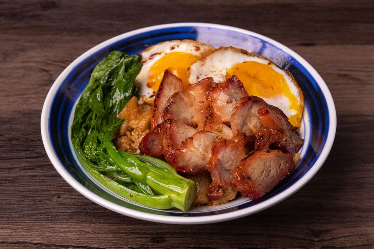 A02. BBQ Pork on Lard Rice (黯然銷魂叉燒豬油拌飯)
