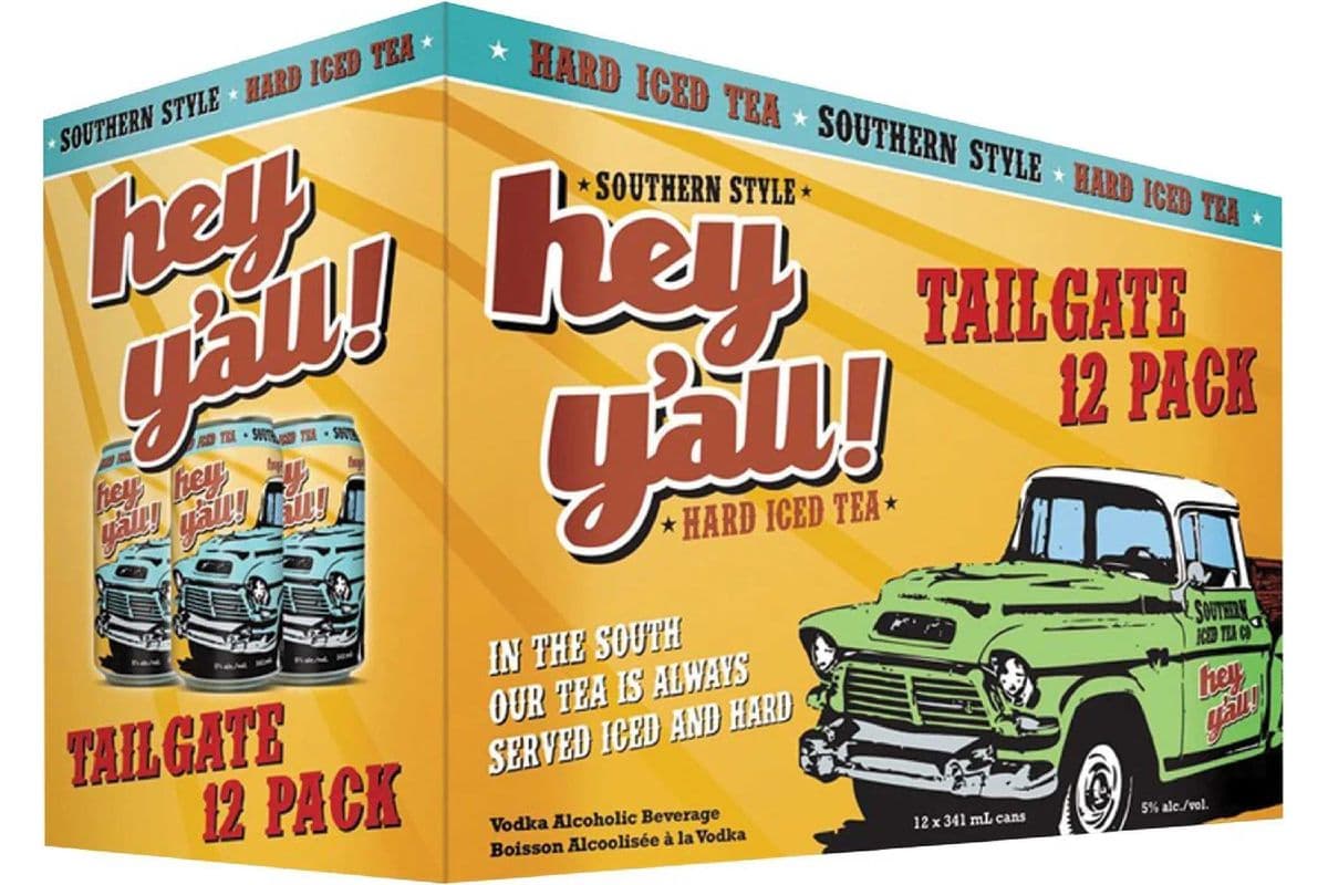 Hey Y'All Tailgate Hard Iced Tea (12 Pack) (12 x 341 ml Cans)