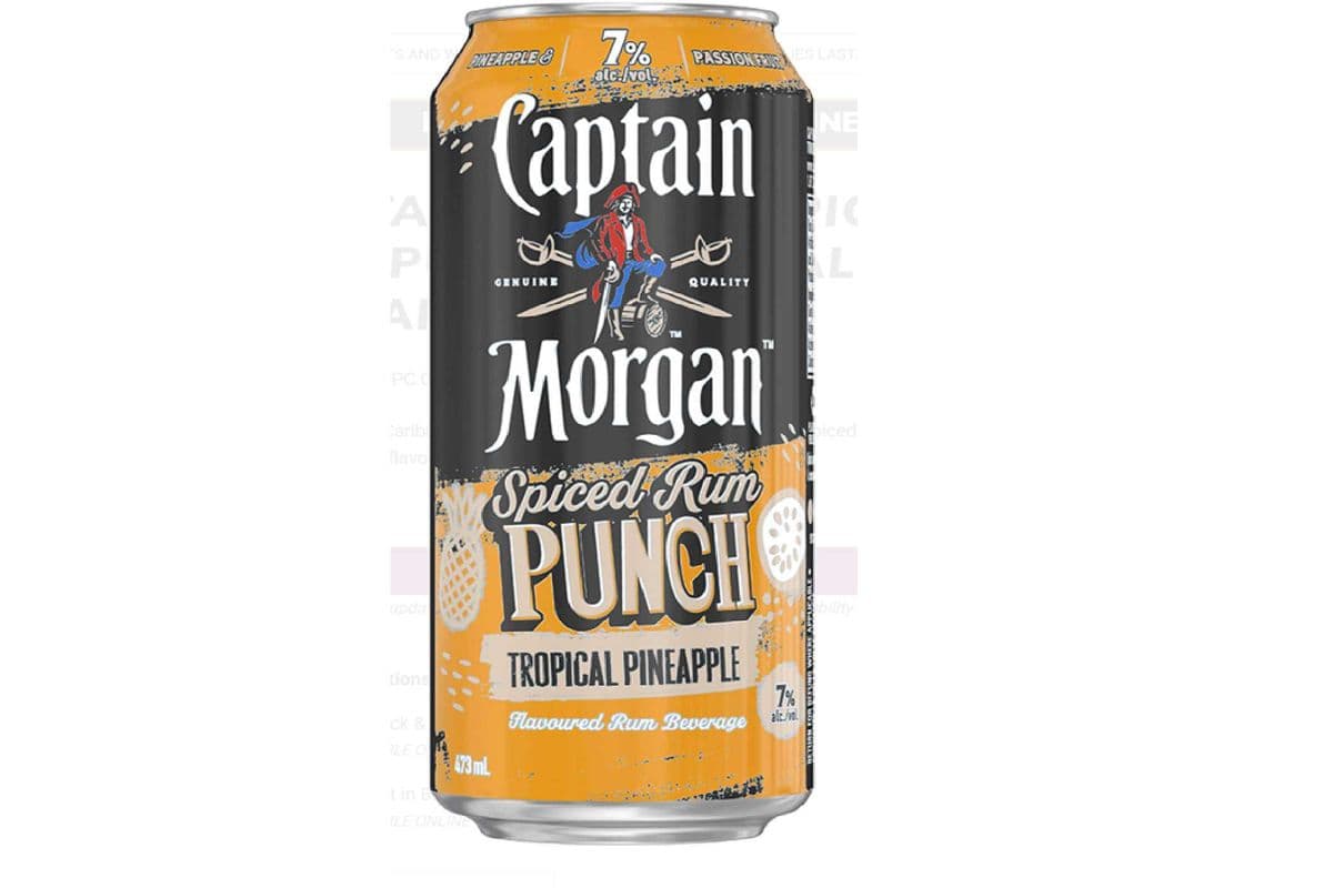 Captain Morgan Spiced Rum Punch Tropical Pineapple (1 x 473 ml can)