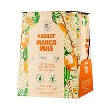 Absolut Mango Mule Cocktail , 4 x 355 ml