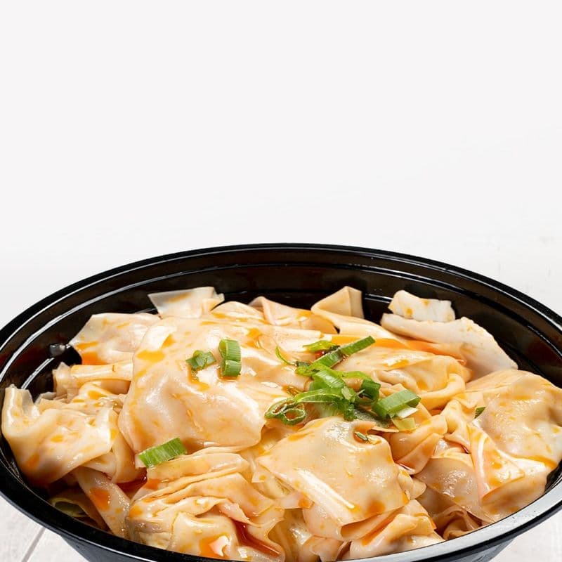 W2. Shrimp Wonton W/ Spicy Sauce (Pork, 8Pcs) / W2. 紅油抄手 (猪肉, 蝦餡, 8個)