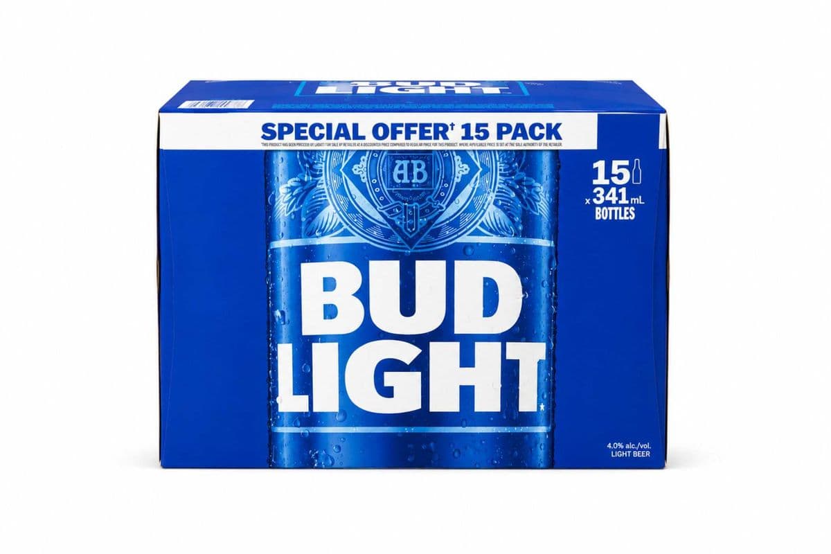 Bud Light (15 x 341ml Bottles)