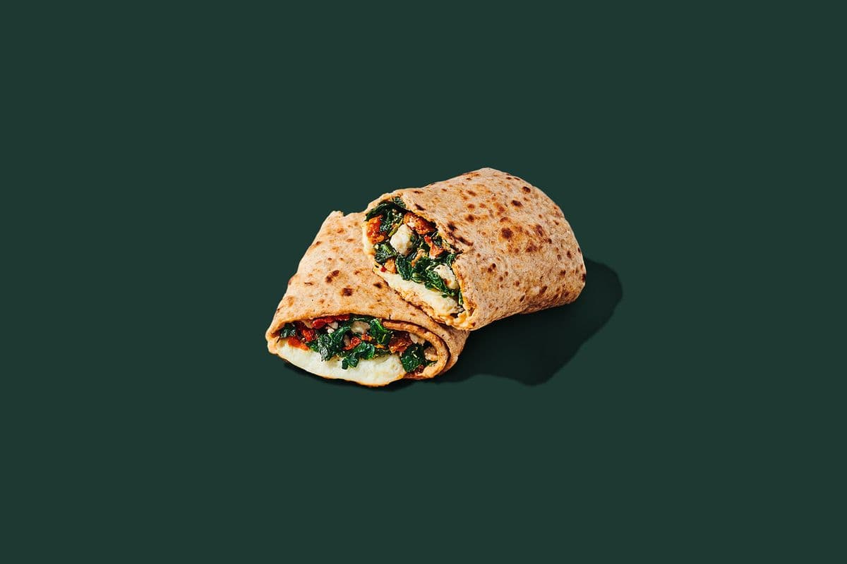 Spinach, Feta and Cage Free Egg White Wrap