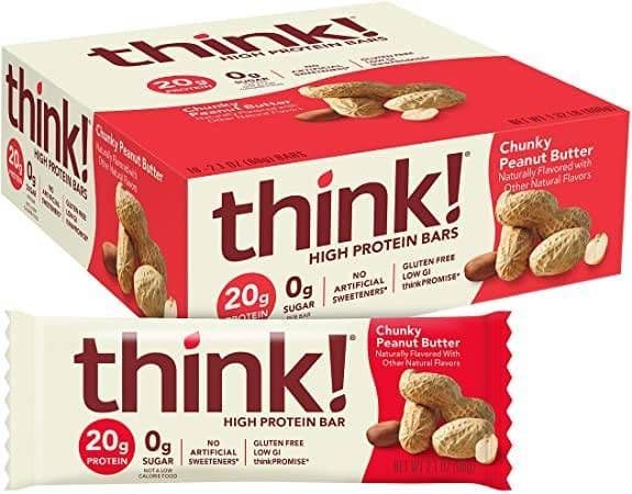 THINK! GF CHUNKY PEANUT BUTTER PROTEIN BAR 60G