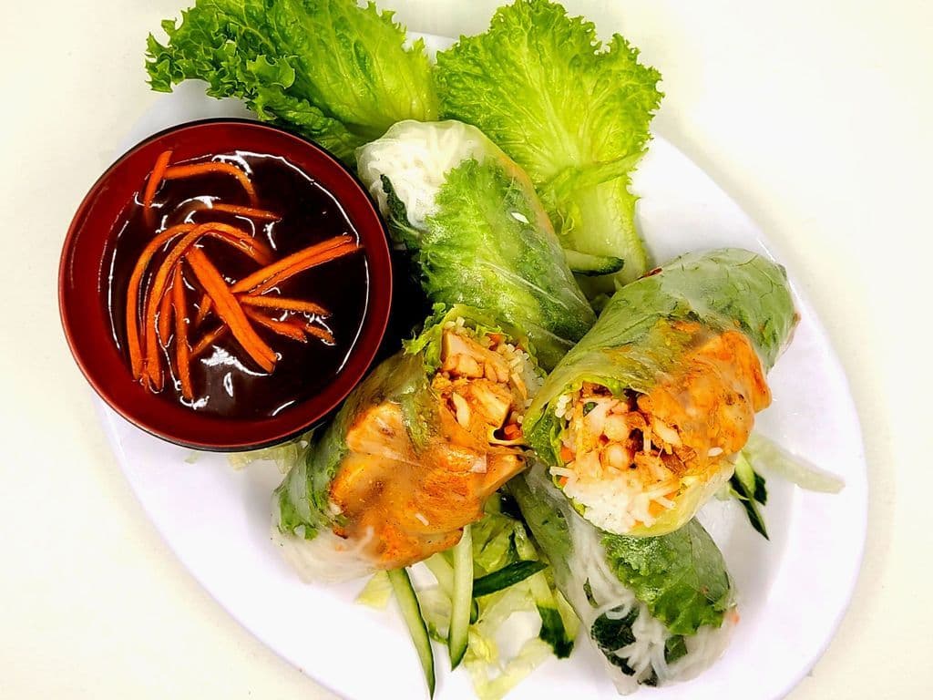 A2 - Lemongrass Chicken Rice Paper Rolls
