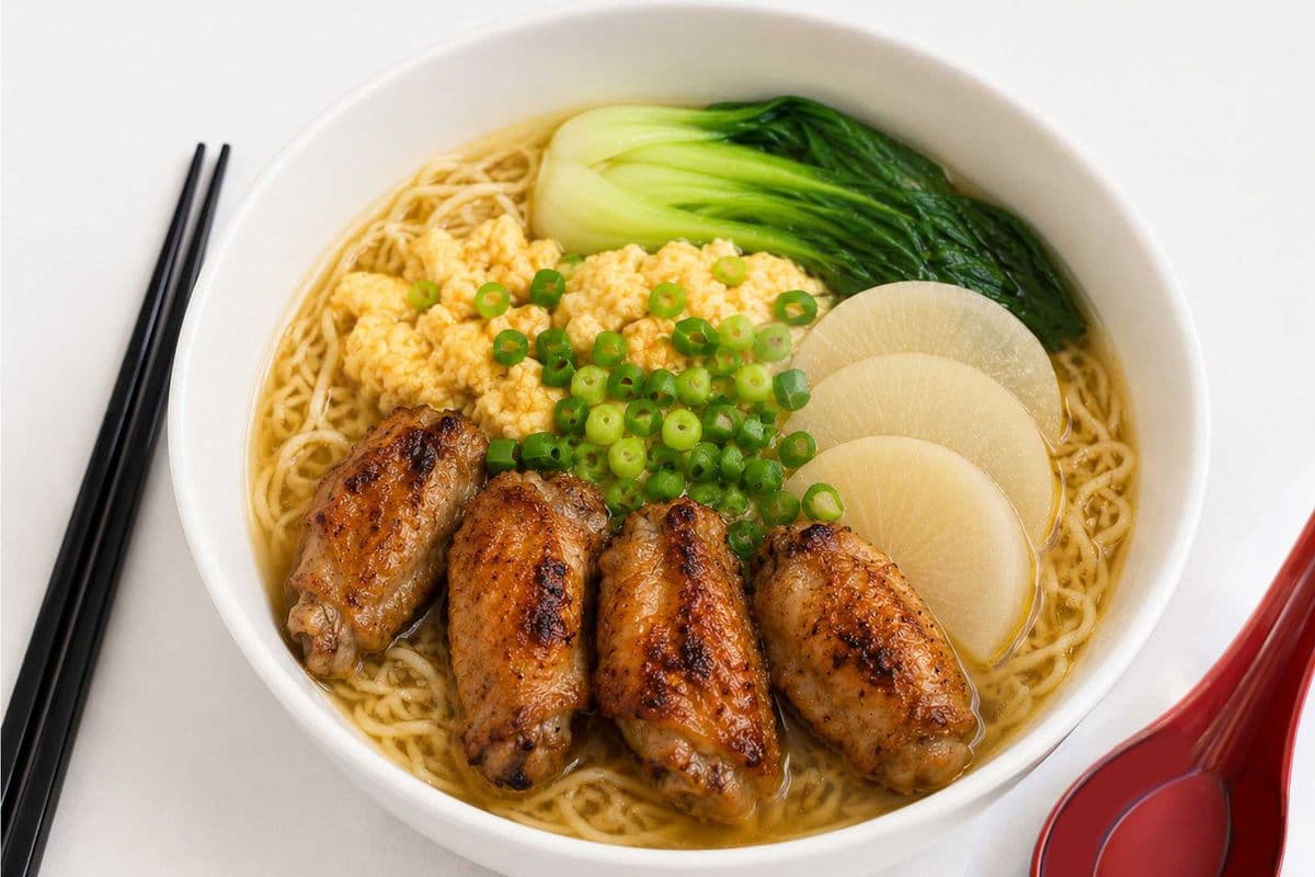 Grilled Chicken Noodle Soup