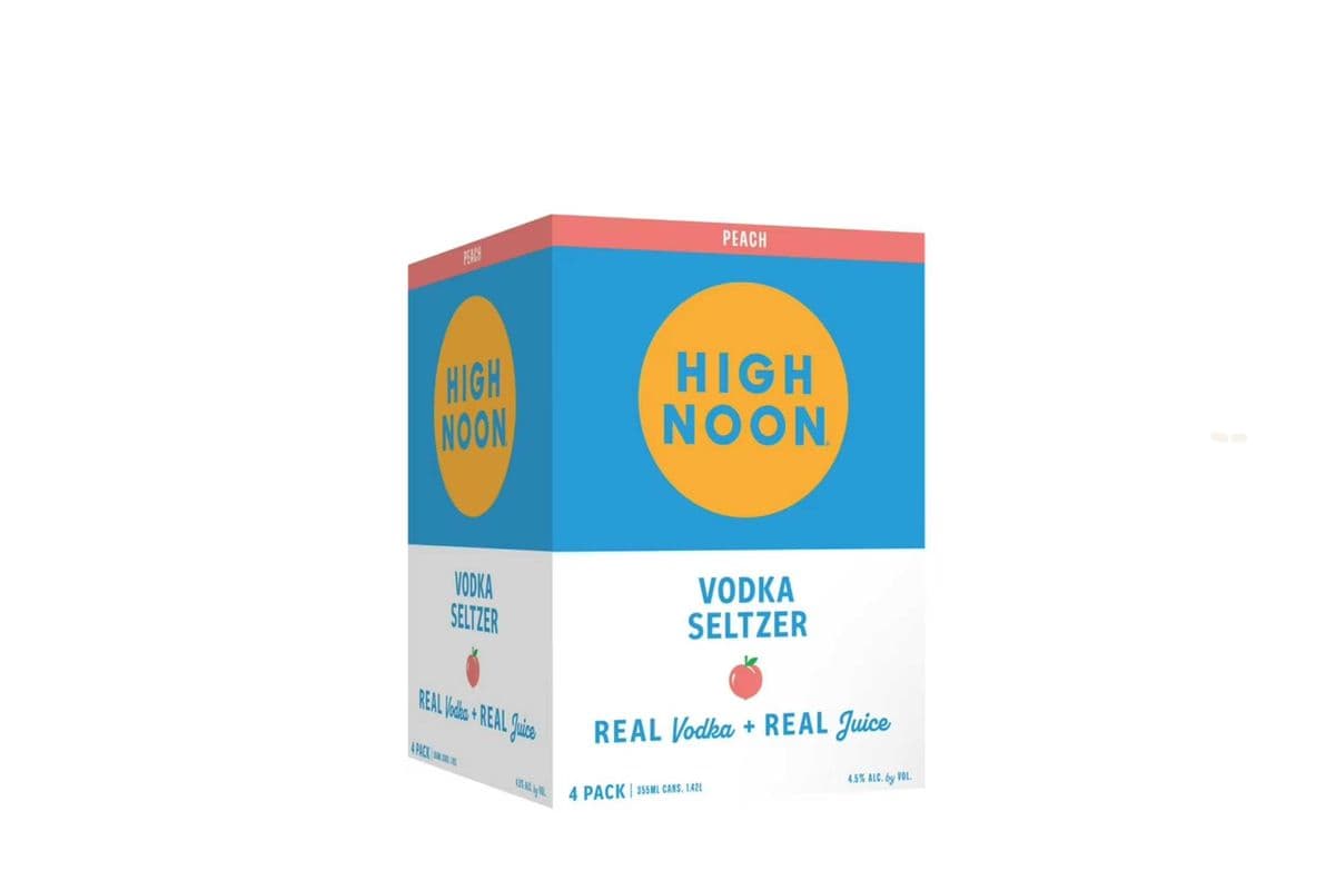 High Noon Peach Seltzer (4 Cans) (4 x 355ml)