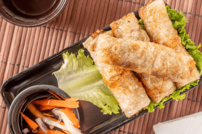 2. Deep-Fried Rice Paper Spring Rolls