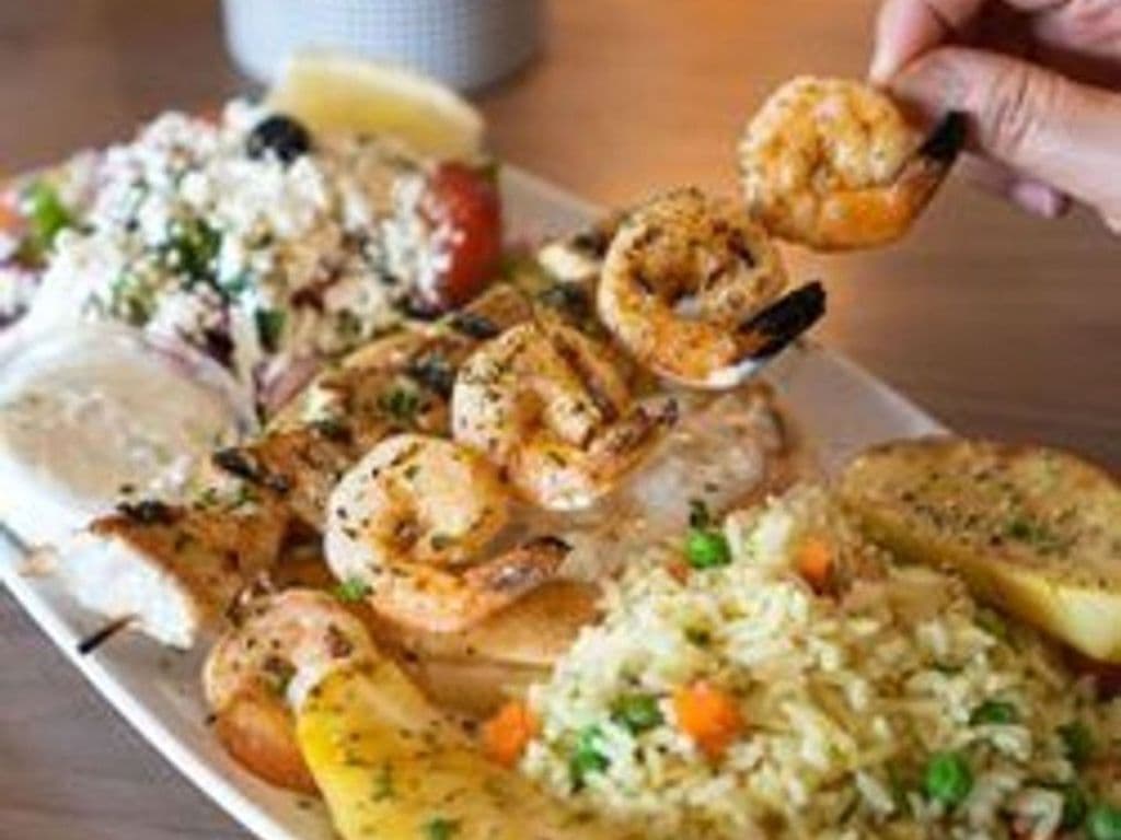 Prawn & Chicken Souvlaki
