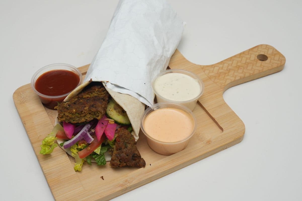 Chicken kebob wrap