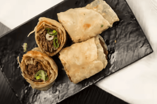 Five Spice Beef in Chinese Pancake