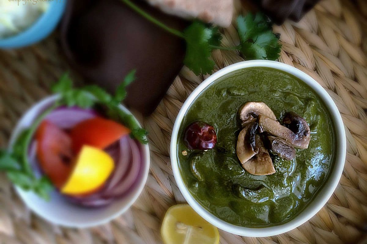 Palak mushroom