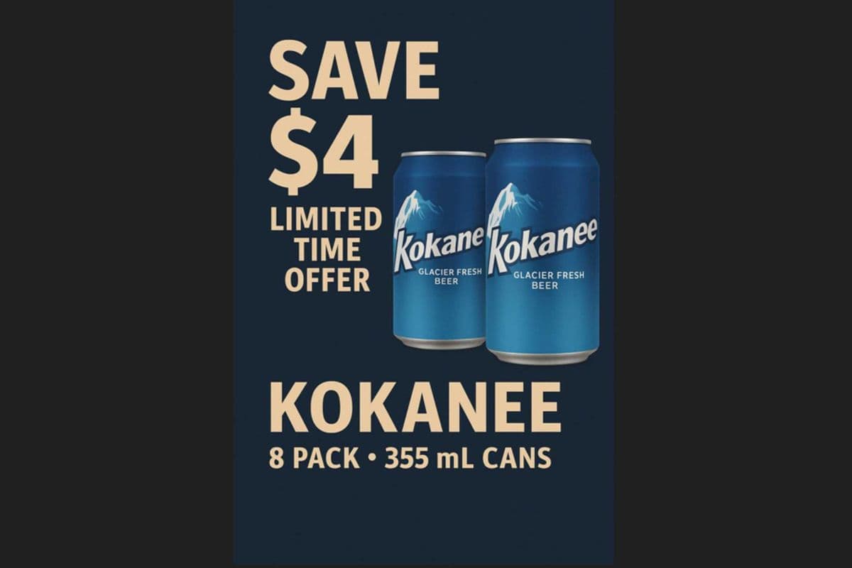 Kokanee 8 Pack WAS 27.09 IS 23.09 ($4.00 OFF) (8 x 355ml)