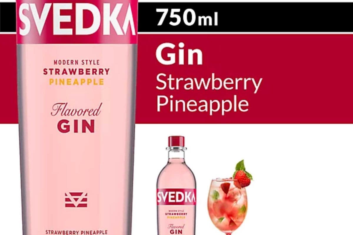 SVEDKA FLAVORED STRAWBERRY PINEAPPLE GIN (750ML) (1 x 750ML)