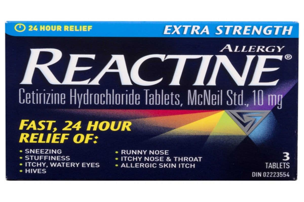 REACTINE Tablets Extra Strength 10 Mg 3 tablets