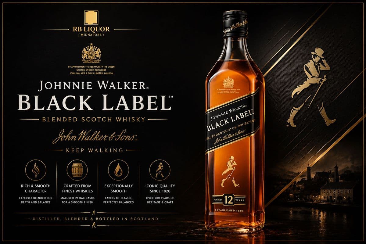 JOHNNIE WALKER BLACK LABEL (750ML) 40.0% ABV (1 x 750 mL)