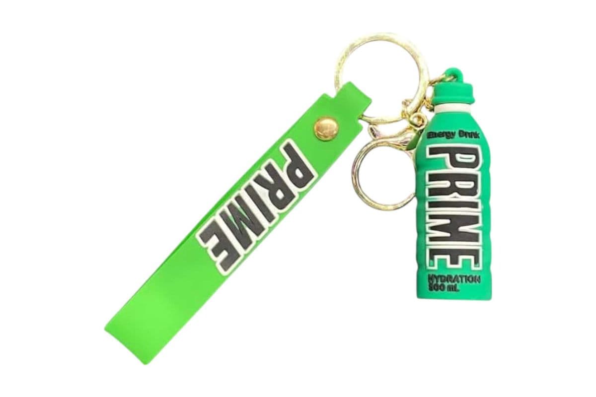 Prime Hydration Green Keychain