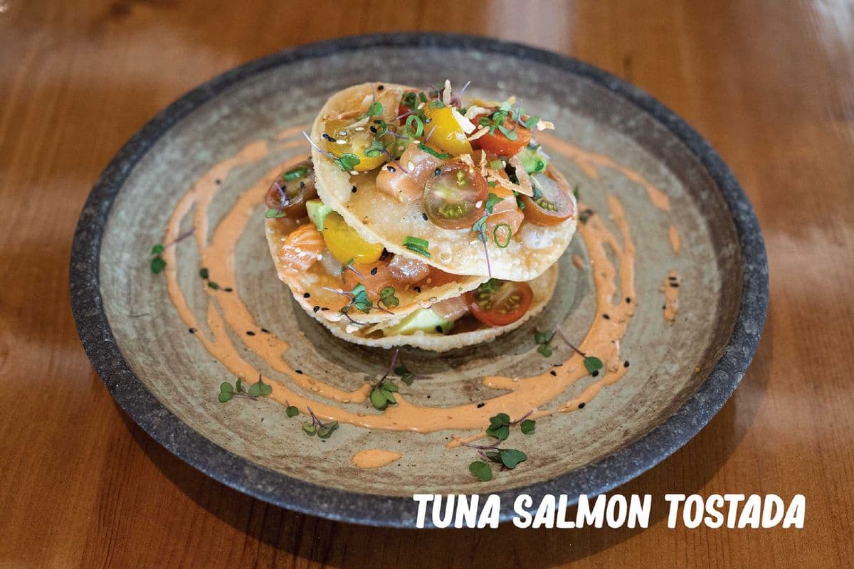 Tuna Salmon Tostada