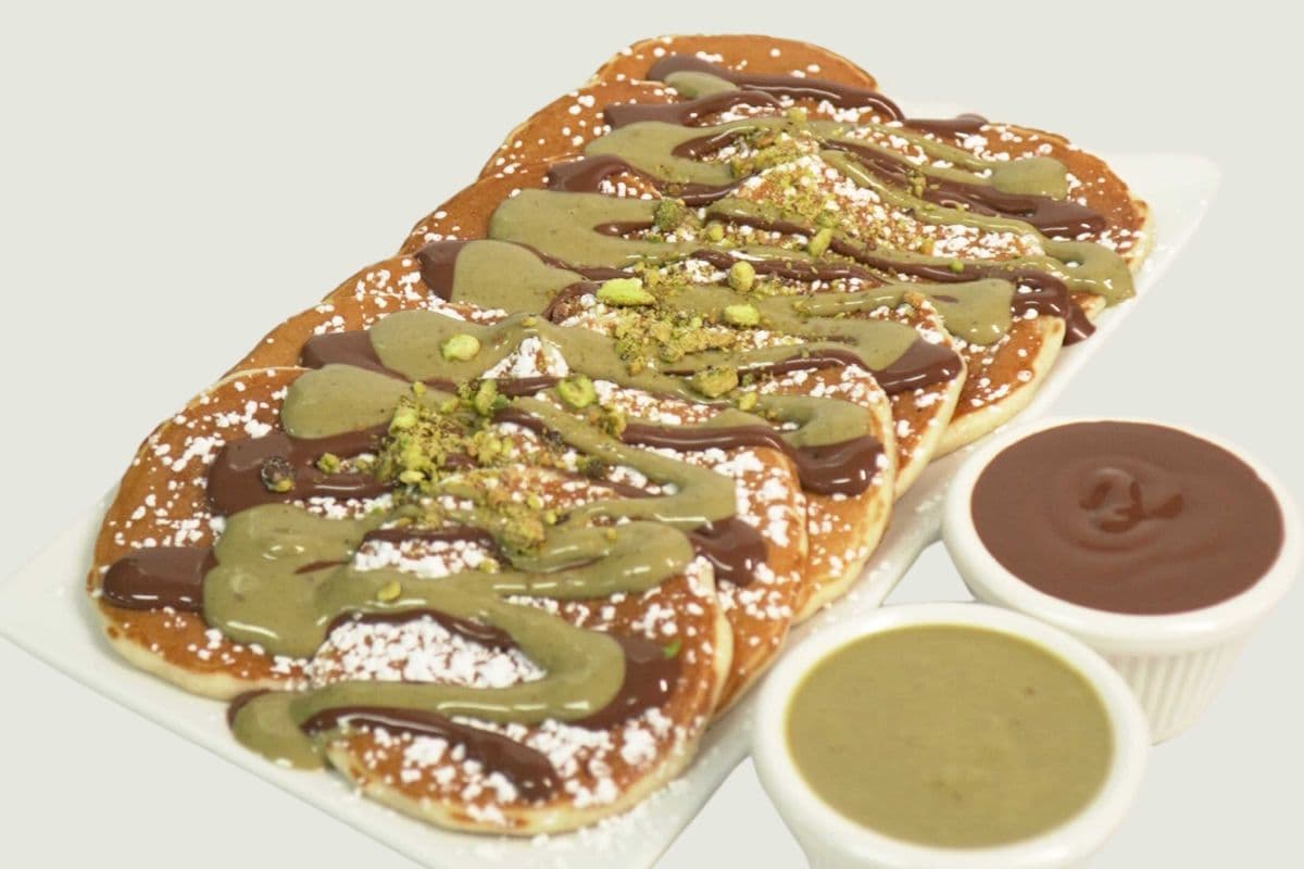 Mini Pancakes Nutella Pistachio
