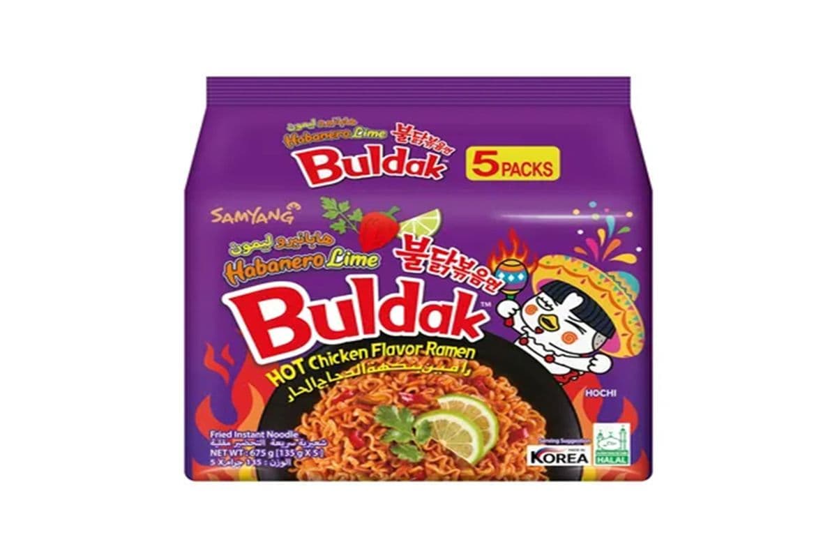 Buldak Habanero Lime Chicken Noodles (5 Pack)