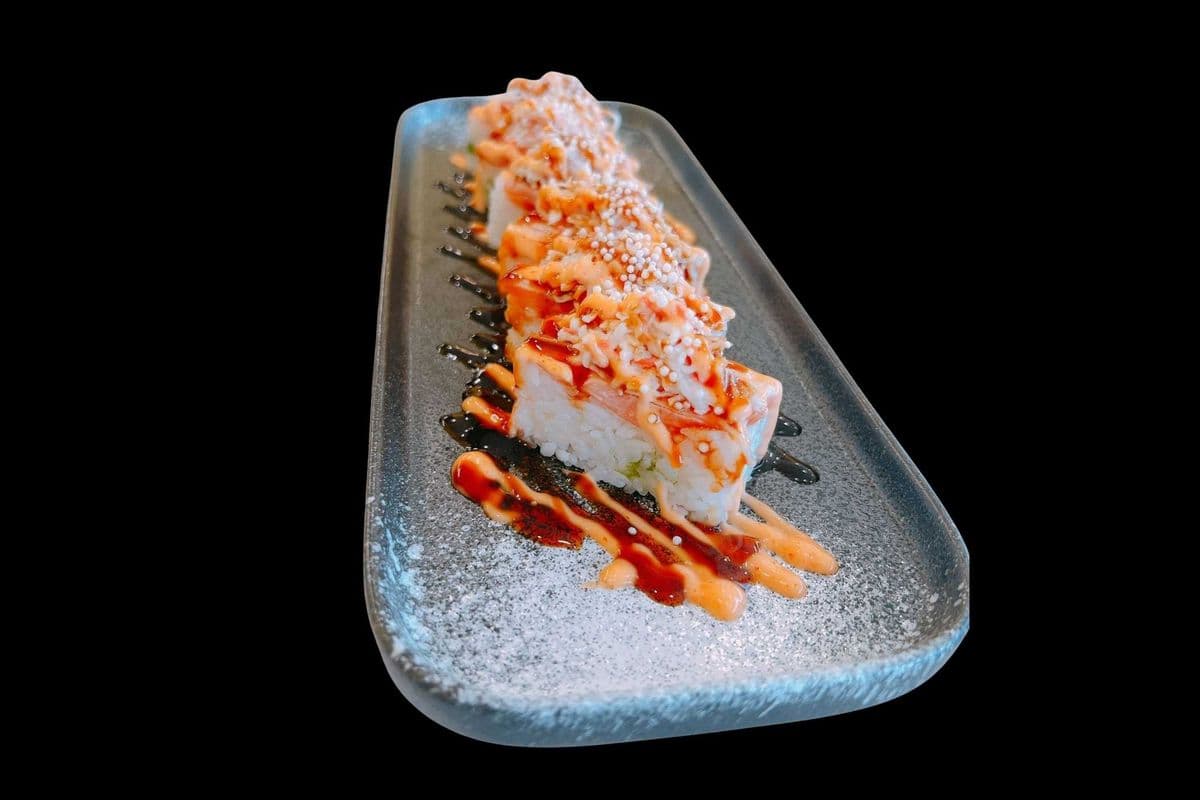 Aburi Salmon Volcano Oshizushi - 6 pc