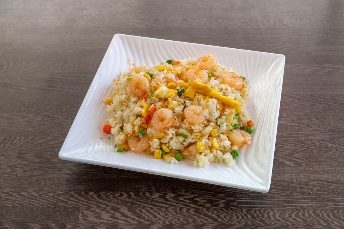 91. Stir-Fried Rice with Shrimp and Vegetables