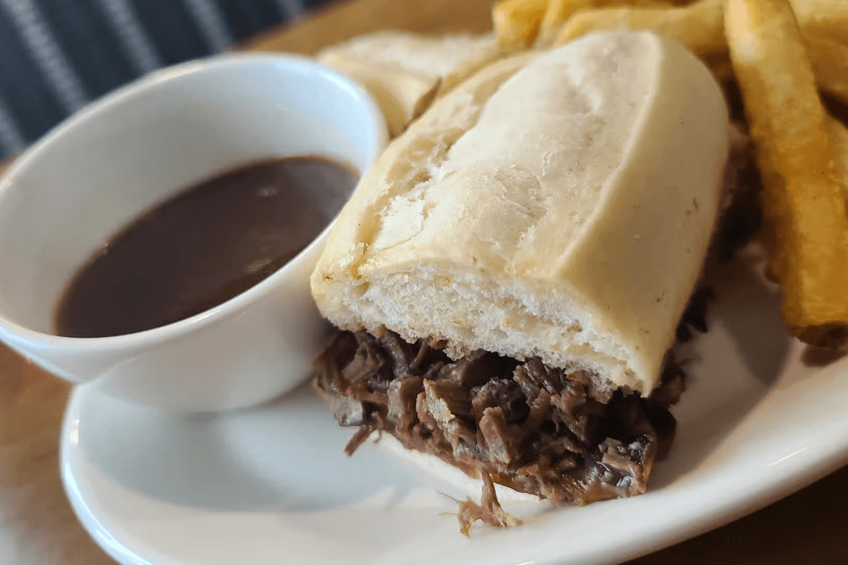 Braised Beef Dip Sandwich