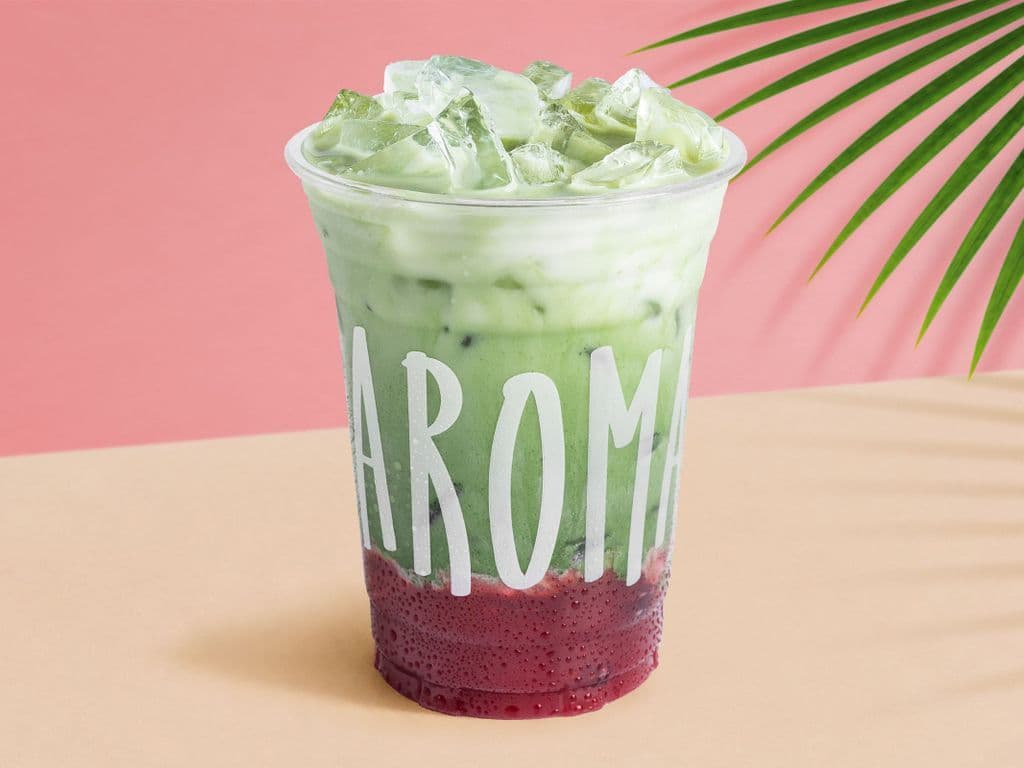 Iced Strawberry Matcha Latte