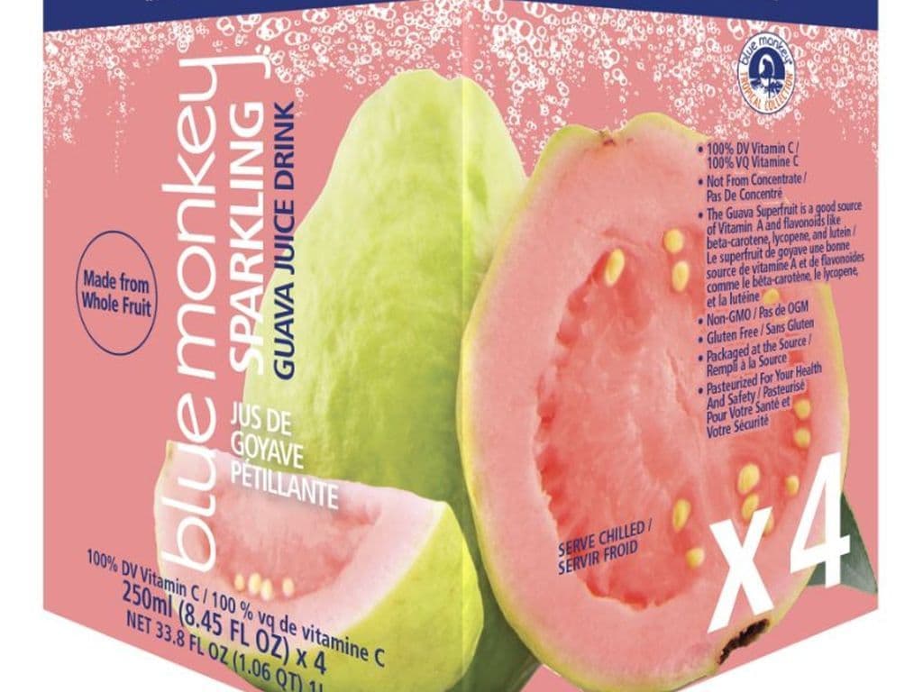 BLUE MONKEY SPARKLING GUAVA JUICE 4X250ML