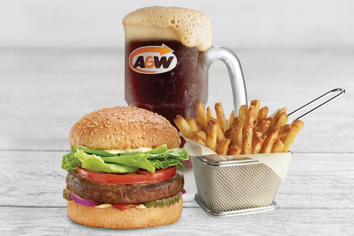 A&W Plant-Based Burger Combo