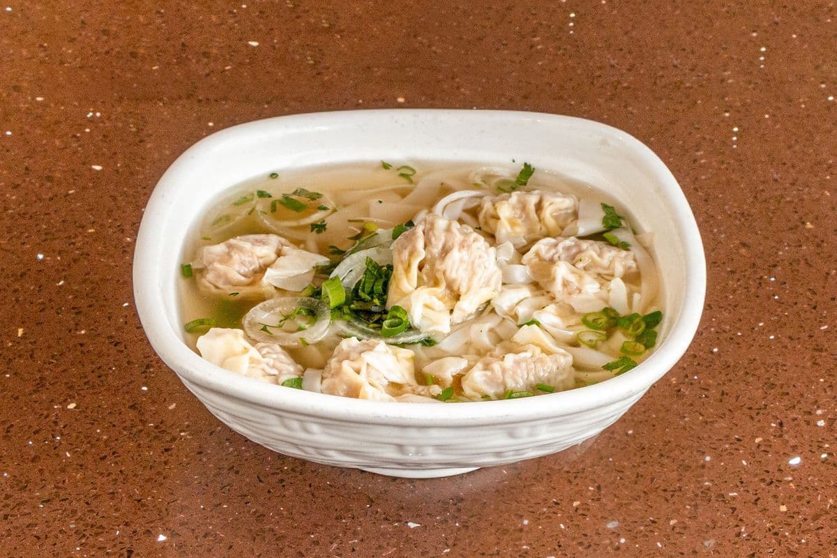 203 - Homemade Pork Dumplings with Rice Noodle