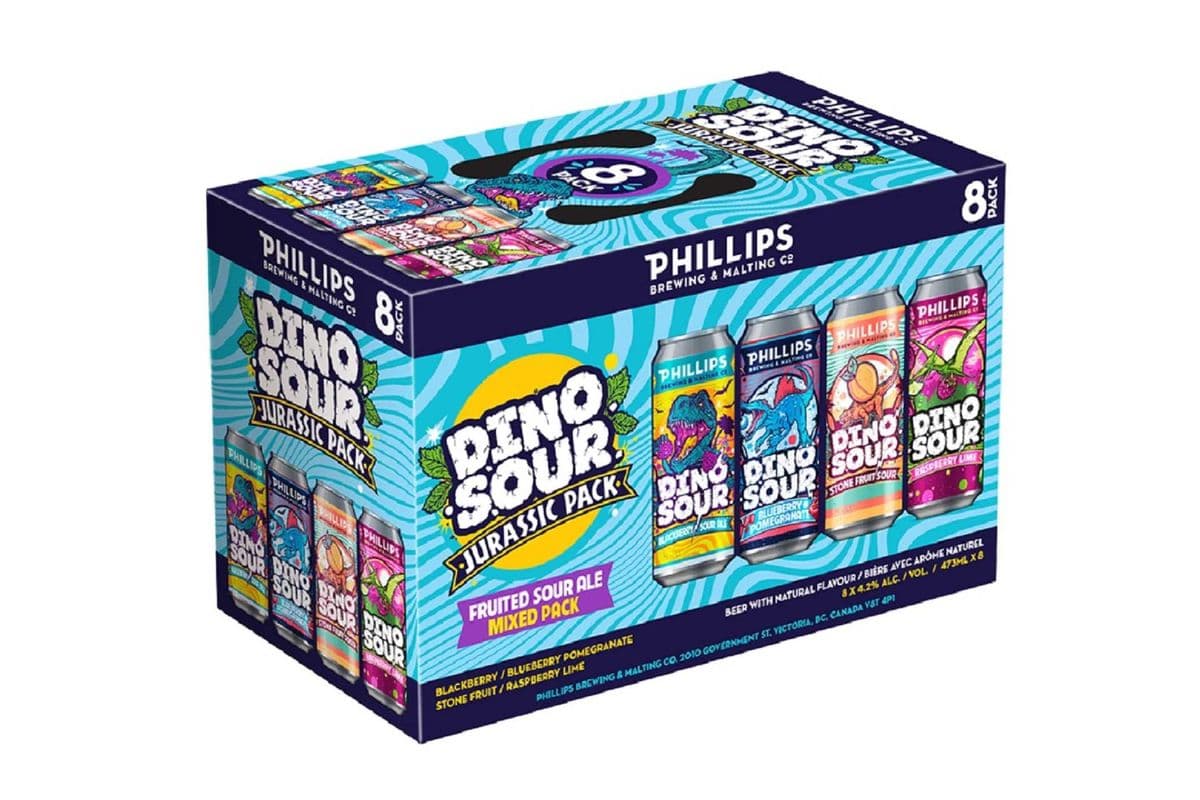 Phillips Dinosour Jurassic Mixed Pack (8 Pack Cans) (8 x 473 ml)