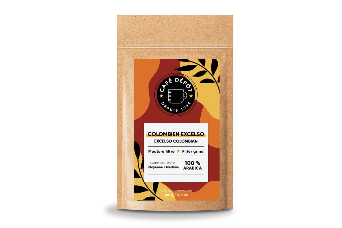 Mélange Colombien Excelso 300g mouture filtre / Colombian Excelso 300g Filter Grind