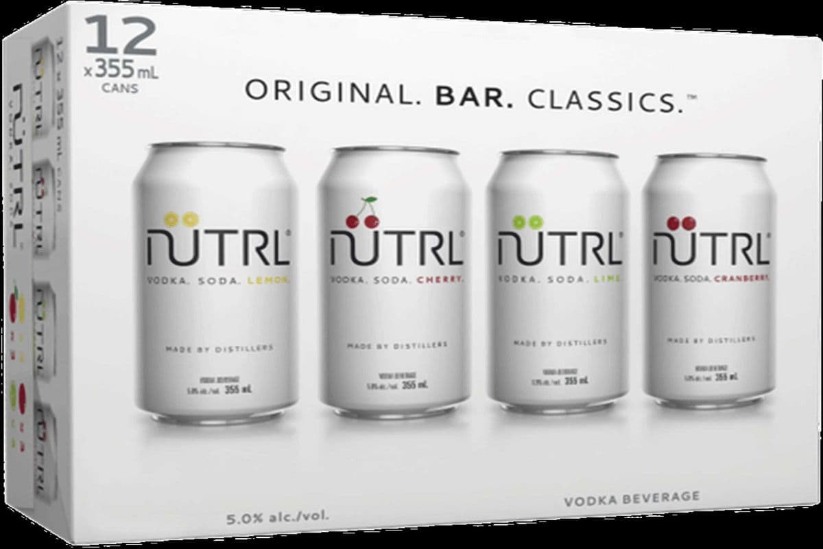 Nutrl Vodka Soda Mix Pack 12 cans (1 x 12x 355 ml)