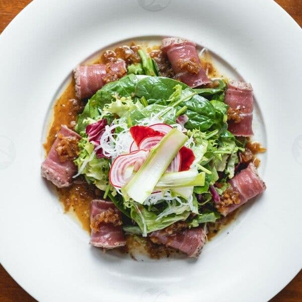 Seared Tuna Sashimi Salad with Matsuhisa Dressing