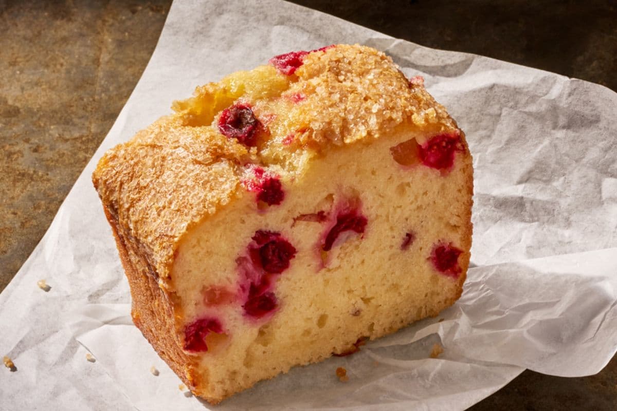 Cranberry Orange Cake Slice