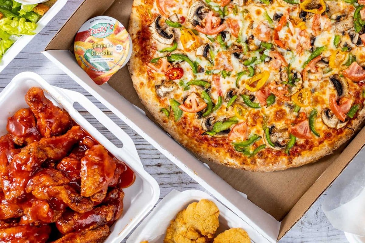 3 for 2 Pizza and Wings Combo #1