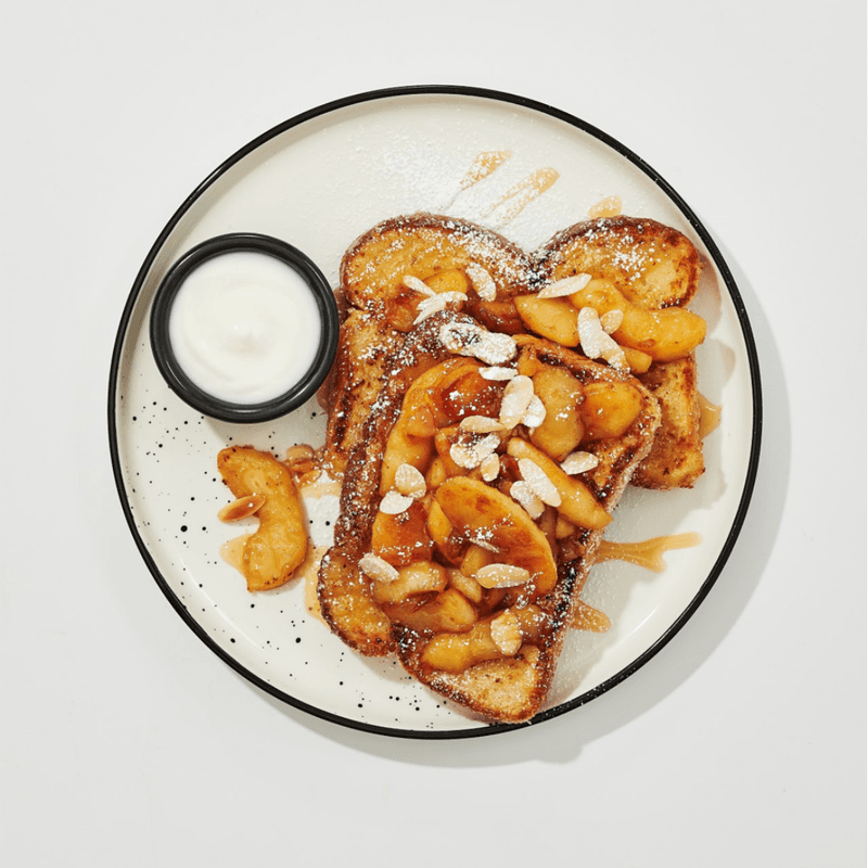 Crispy French toast and Caramelized apples / Pain doré croustillant & pommes caramel