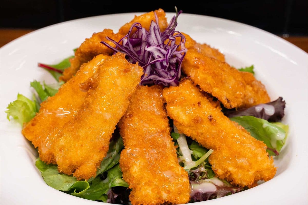 Salmon Karaage Salad