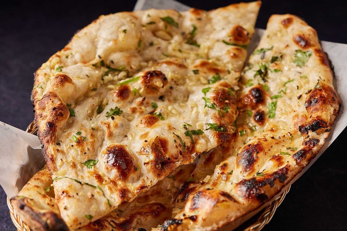 Garlic and Mint Naan