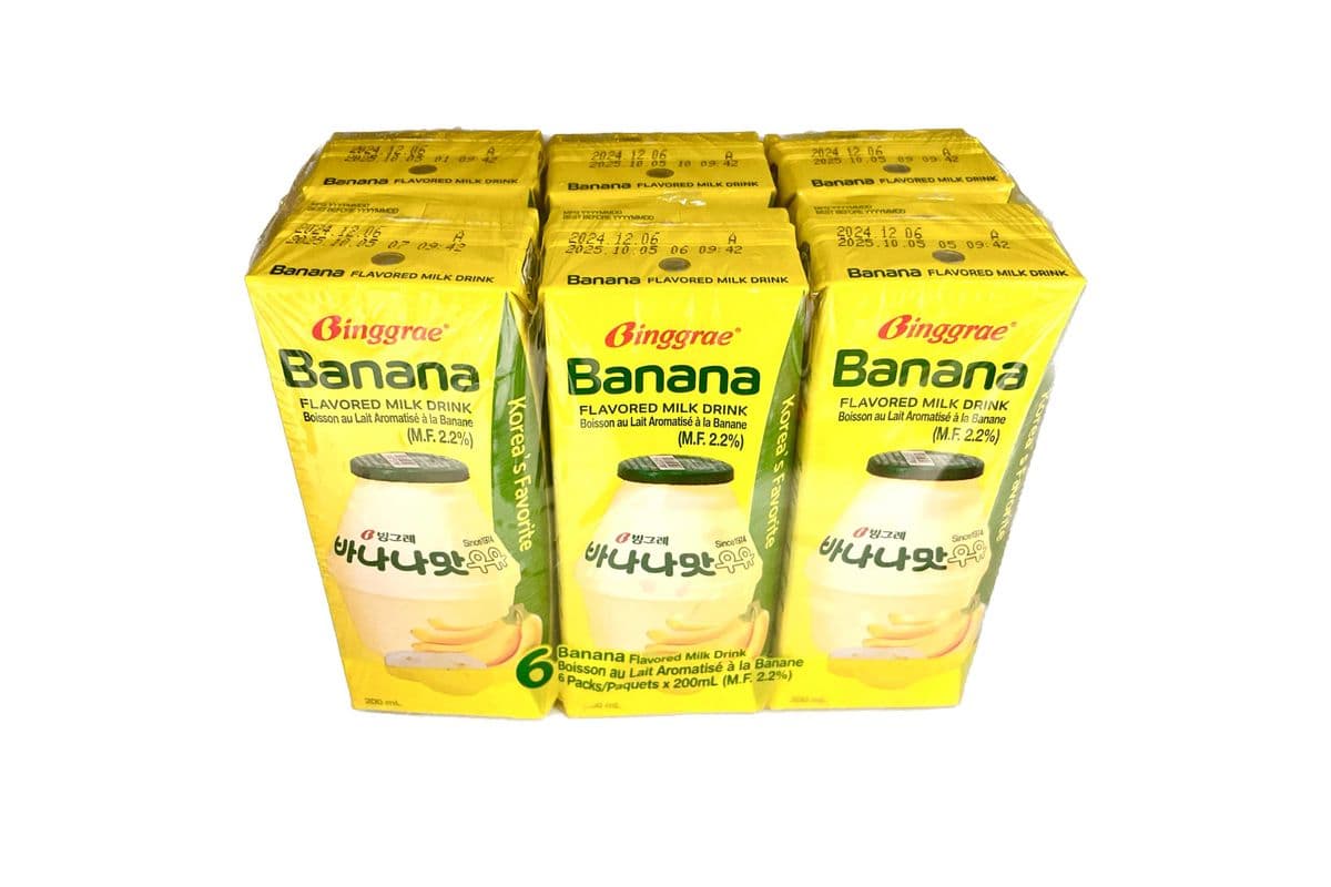 Binggrae Banana Flavor Milk Drink(200mlX6)韩国香蕉味牛奶饮品