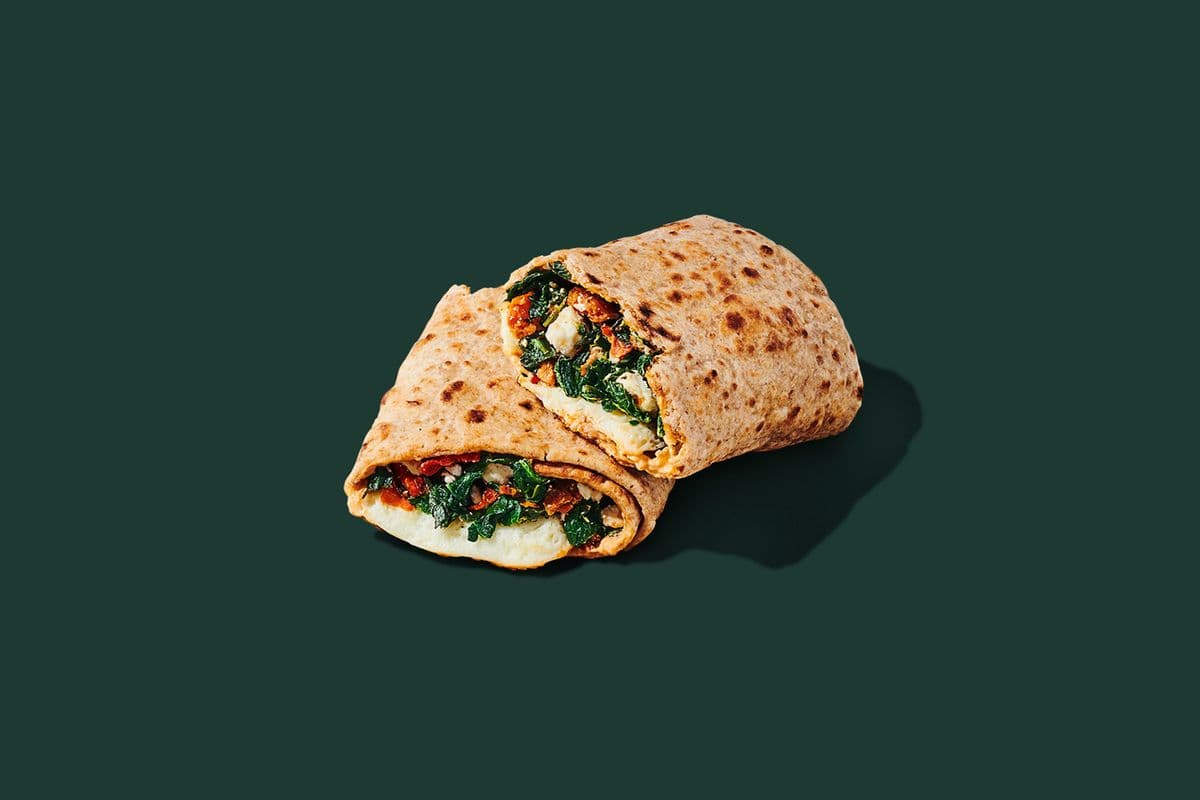 Spinach, Feta and Cage Free Egg White Wrap
