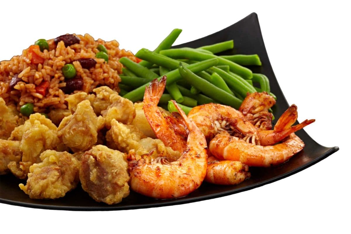 Combo 3: 2 Meats + 1 Vegetable + Rice or Noodles