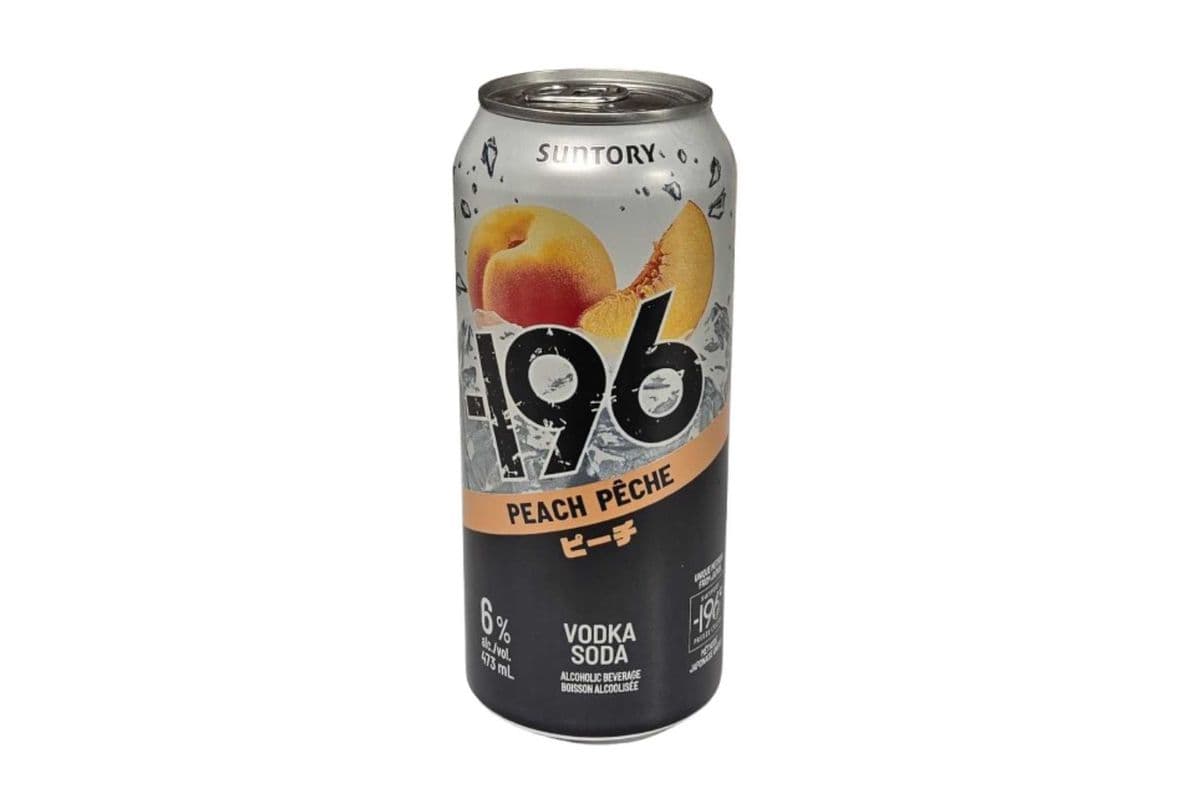 196 Peach Vodka Soda (1 x 473ml Tall Can)