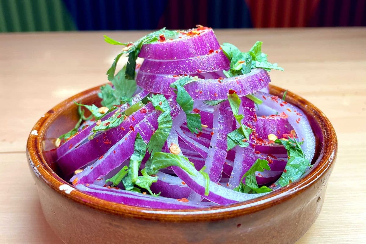 Onion, Lemon, and Green Chillies dressing