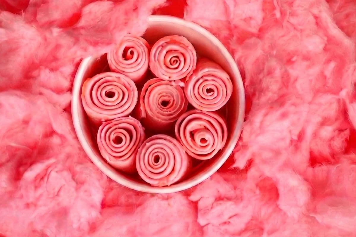 Cotton Candy Rolled Ice Cream